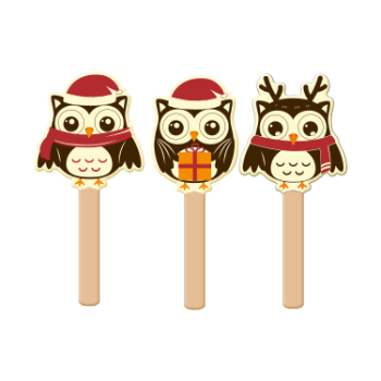 Owls Lollipop Sticks Mold