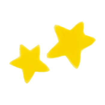 Étoiles jaunes 2 tailles 
